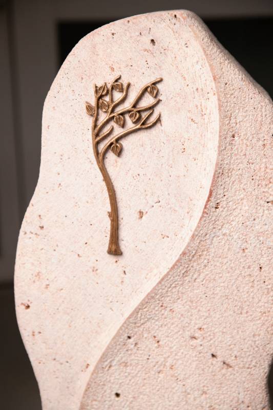 Einzelgrabstein ,,Himmel" mit Baum aus Bronze - Ansicht 3
